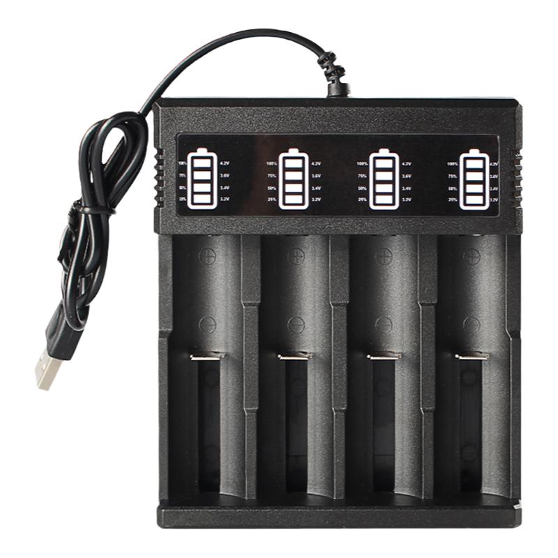 智能快充充电器18650锂电池3.7v/4.2v大容量手持小风扇手电筒喇叭