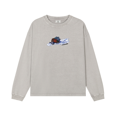 MindError雪橇小象印花长袖T恤