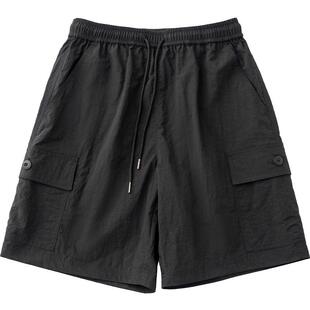 BENPANDA 夏季新款凉感薄短裤男抽绳宽松工装运动休闲跑步五分裤