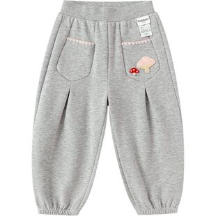 【商场同款】巴拉巴拉儿童长裤女童2026年新款春装宽松气球慢跑裤