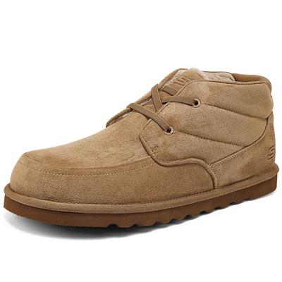 斯凯奇冬季新款男鞋舒适保暖短筒靴百搭加厚棉鞋加绒时尚雪地靴