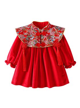 裙一岁女童中国风汉服周岁秋冬