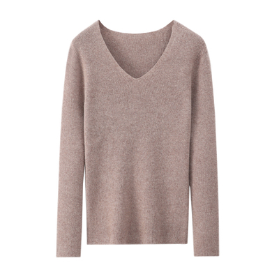 时尚减龄一线成衣V领毛衣女秋冬