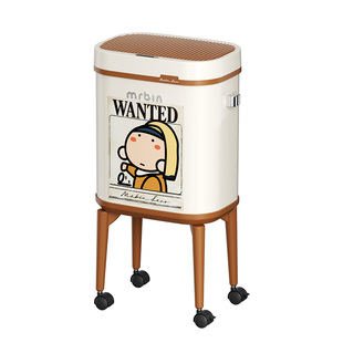 麦桶桶厨房高脚感应垃圾桶家用客厅免弯腰高颜值童话卡通卫生桶