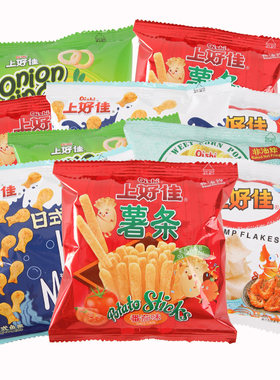 上好佳鲜虾片虾条薯片膨化小零食大礼包怀旧休闲食品小吃散装批发
