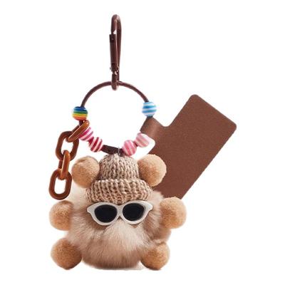 小煤球毛绒挂饰獭兔毛挂件