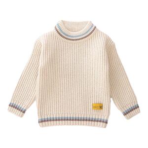 男童毛衣秋冬款2024新款儿童毛衣冬季加绒加厚男孩圆领打底衫女童