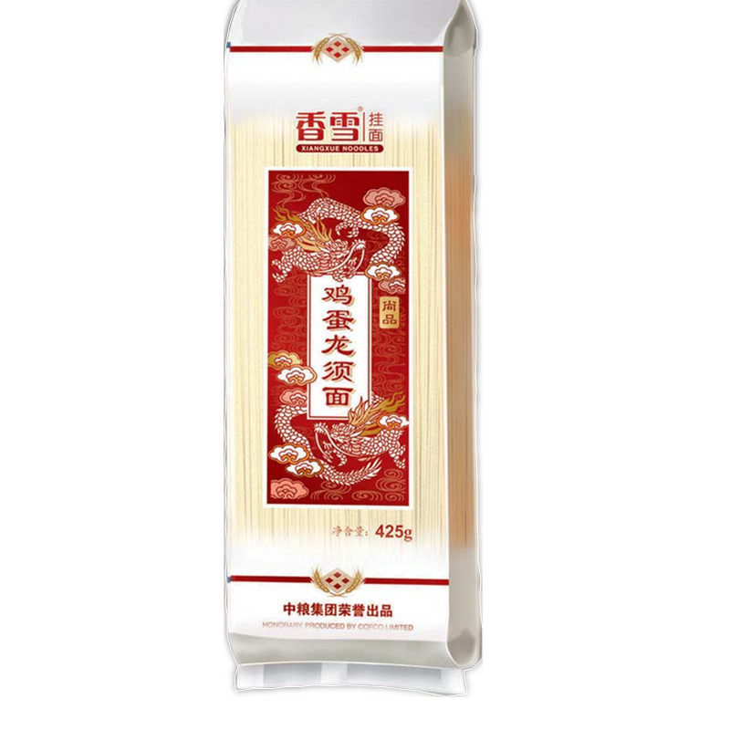 香雪挂面鸡蛋龙须面425克X6袋装细条型挂面龙须面条做九寿面