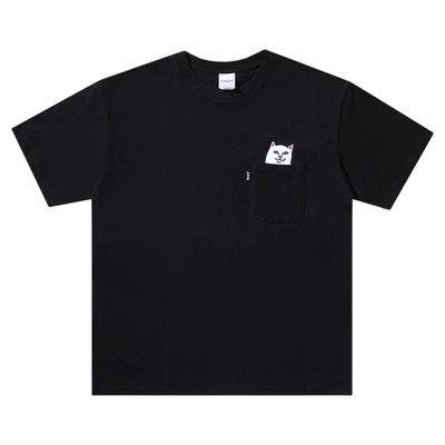 街头RIPNDIP经典口袋猫纯棉T恤