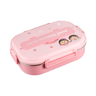 钻菲乐&樱桃小丸子保温饭盒班族2026新款可微波便当学生专用餐盒