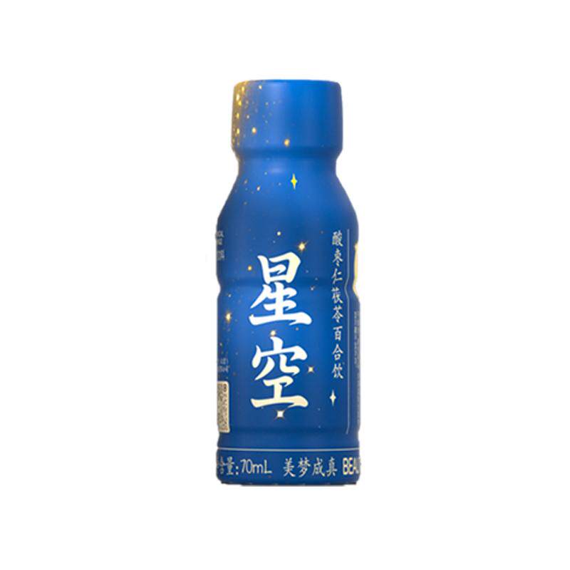 晓田星空酸枣仁茯苓百合饮含茶氨酸氨基丁酸非褪黑素70mLx6瓶/盒