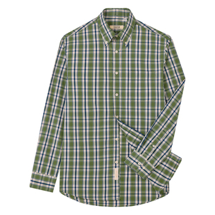 【100%新疆长绒棉】CULTUM复古格子纽扣领秋冬衬衫男休闲衬衣