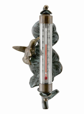 蜂鸟室内室外温度计壁饰