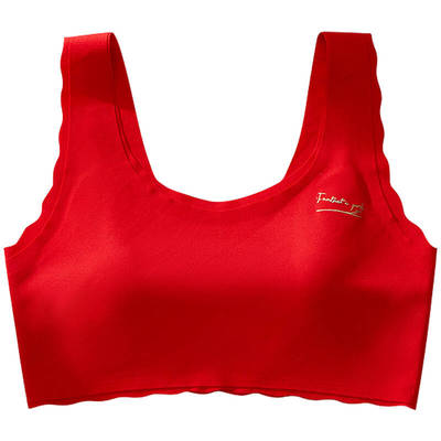 本命年红色少女运动防震内衣文胸
