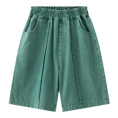 虾酱麻麻绿色工装牛仔短裤