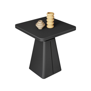 2025年新款客厅正方形岩板边几角几轻奢高级感阳台茶几小方桌黑色