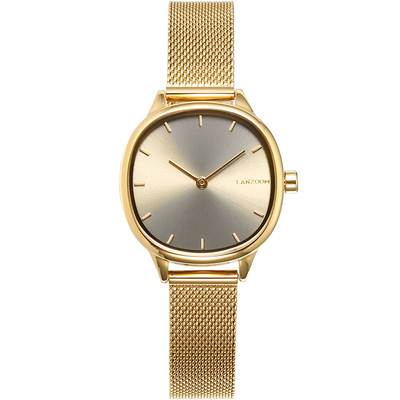 【所有衣橱】蓝族LANZOOM女士手表女小金表圣诞礼物