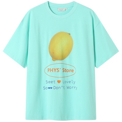 物理少年水果系列柠檬店员T恤