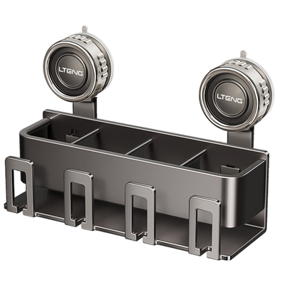 吸盘牙刷置物架漱口杯电动架壁挂式免打孔卫生间浴室挂架子吹风机