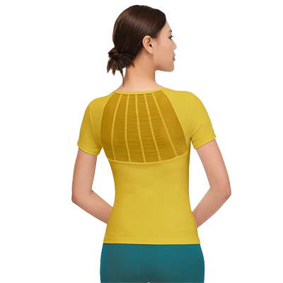 依琦莲网纱拼接健身服跑步服