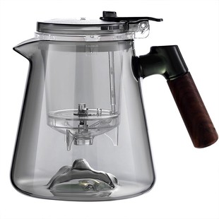 飘逸杯玻璃泡茶壶2025新款耐高温茶水分离家用泡茶神器茶具套装