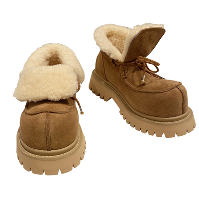 雪地靴大头鞋冬季皮毛一体羊羔毛