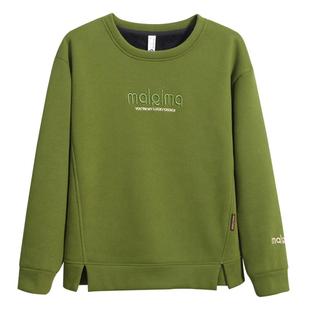 春装圆领卫衣女春秋2026新款爆款中年妈妈刺绣无帽休闲加绒上衣