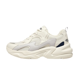 Skechers斯凯奇秋冬款男鞋透气缓震舒适耐磨老爹闪电熊猫鞋118321