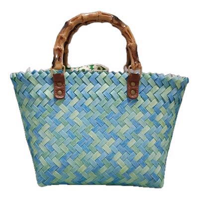 手提竹节编织包伴手礼喜庆礼品篮