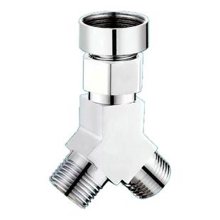 一分二洗衣机水龙头一进二出接头六分转4分进水口三通分水器配件