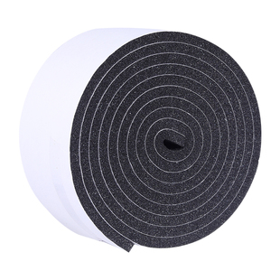 鑫立秀黑色柔软聚氨酯PU单面背胶隔音自粘静音海绵胶带阻燃防火窗户线束防尘防撞缓冲减震密封胶条吸音泡沫棉