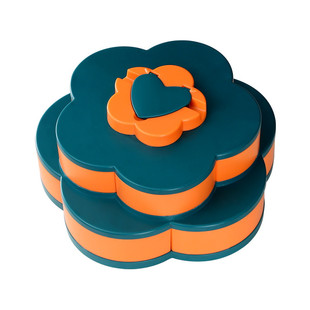 2025新款轻奢旋转果盘家用客厅茶几瓜子零食干果收纳盒创意糖果水