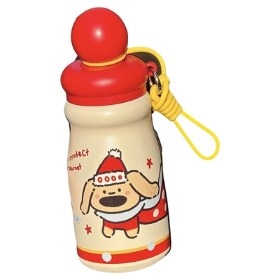2025新款可爱小狗保温杯带提绳