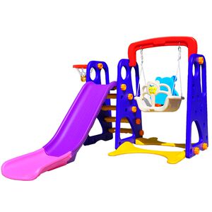 幼儿园室内户外小孩单人滑梯儿童宝宝家用加厚秋千组合小型滑滑梯