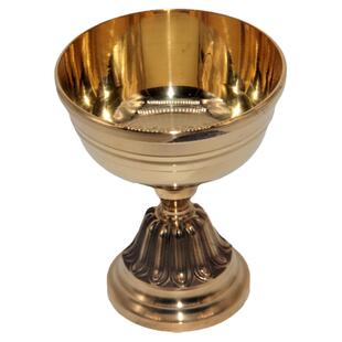 松吉仓 花脚灯黄铜酥油灯座供佛家用 长明灯固体酥油食用油都可用