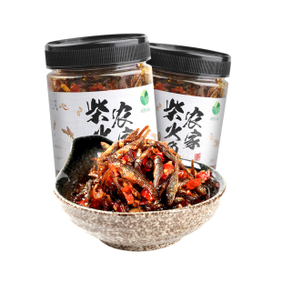 【田野故事】湖南特产剁椒小鱼仔干下饭菜火培鱼小鱼仔瓶装即食