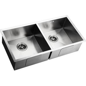 伊唯伊 304不锈钢厨房手工水槽 加厚不锈钢水池双槽洗碗洗菜盆