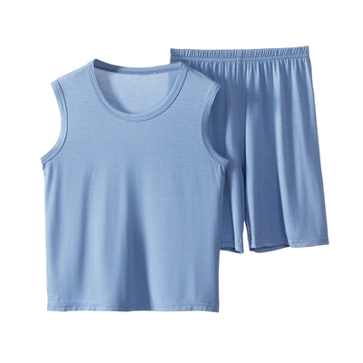 儿童莫代尔睡衣套装夏季背心短裤