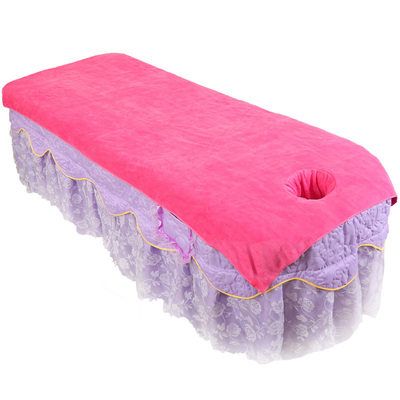 美容院铺床巾带洞浴巾理疗床推拿