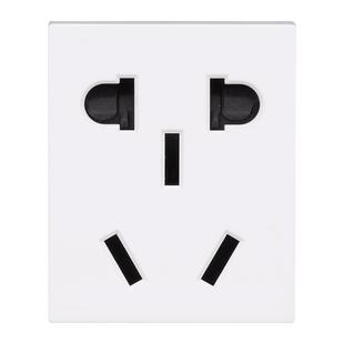 正泰118型NEW5D钢架炫白色 可插二三极插座 小五孔电源插座模块