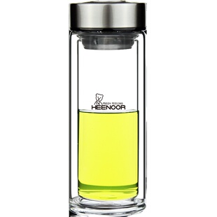 希诺双层玻璃杯男女士耐热便携泡茶水杯子XN-9300/9301/9302/9607