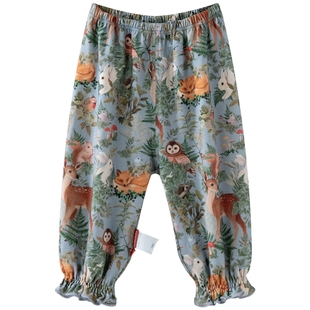 [林深时见鹿]aqpa儿童婴儿裤子小月龄纯棉新款宝宝防蚊裤开裆裤萌