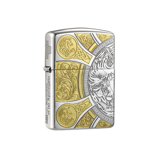 zippo打火机双色天启四骑士官方正版煤油防风收藏礼物送男士