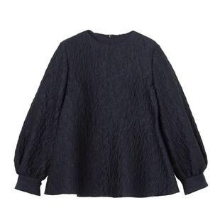 23区气质适宜简约感可洗Eclat提花荷叶边衬衫女ONWARD