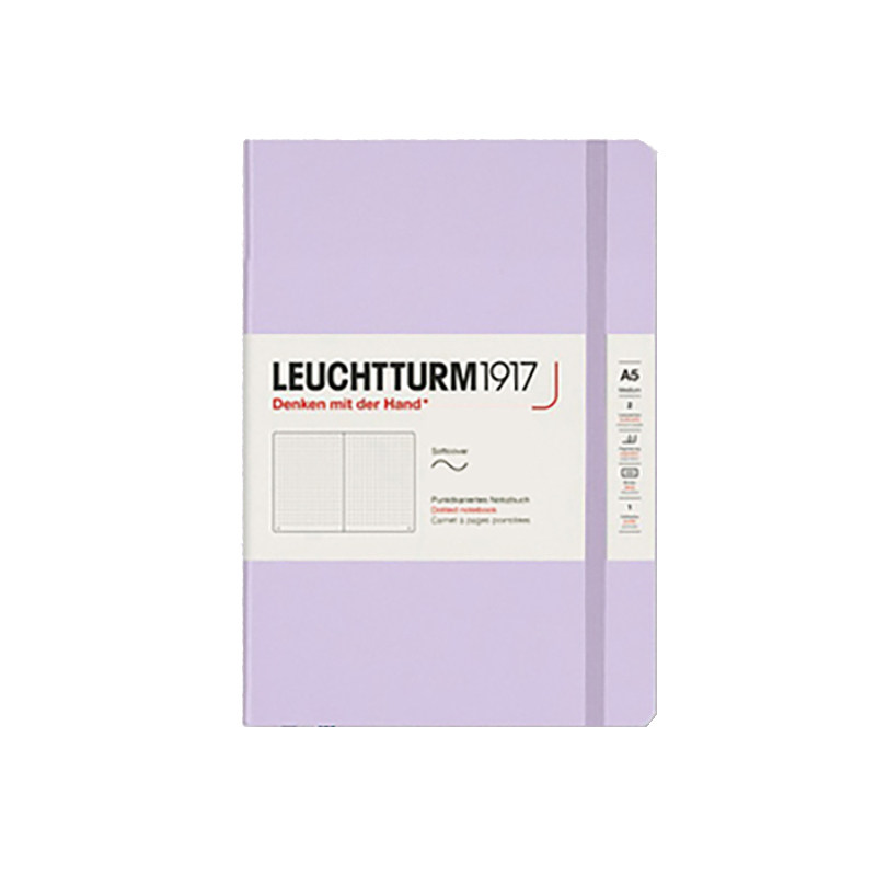 德国LEUCHTTURM1917灯塔中开软面封皮笔记本手账本学生日记本A5A6