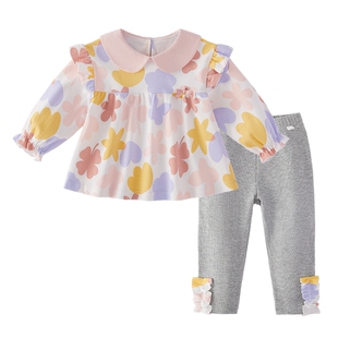 [7A抗菌]女童套装春季宝宝新款早春甜美衣服小童春装儿童洋气童装