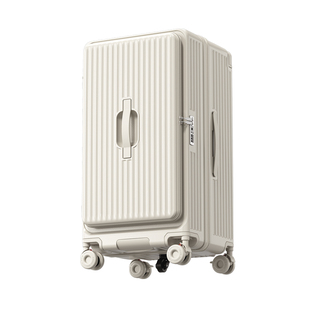 大嘴猴前置开口翻盖行李箱大容量新款可扩展纯PC拉杆箱旅行登机箱