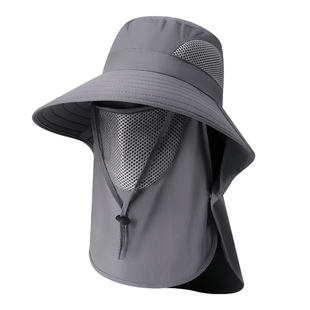 回力夏季男士防晒渔夫帽子户外防紫外线遮阳帽钓鱼登山防晒遮脸女