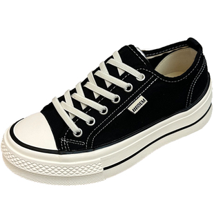 帆布鞋女2026正流行韩版低帮百搭软底显脚小不累脚一脚蹬休闲板鞋