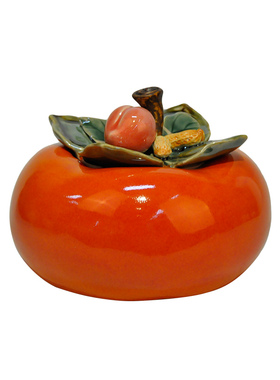 美陶陶瓷柿子事事如意茶几小摆件